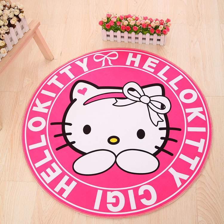 80CM Cartoon Round Carpet Children's Bedroom Card Captor Sakura Magic Circle Carpet Eco-Friendly Rug Computer Chair Mat
