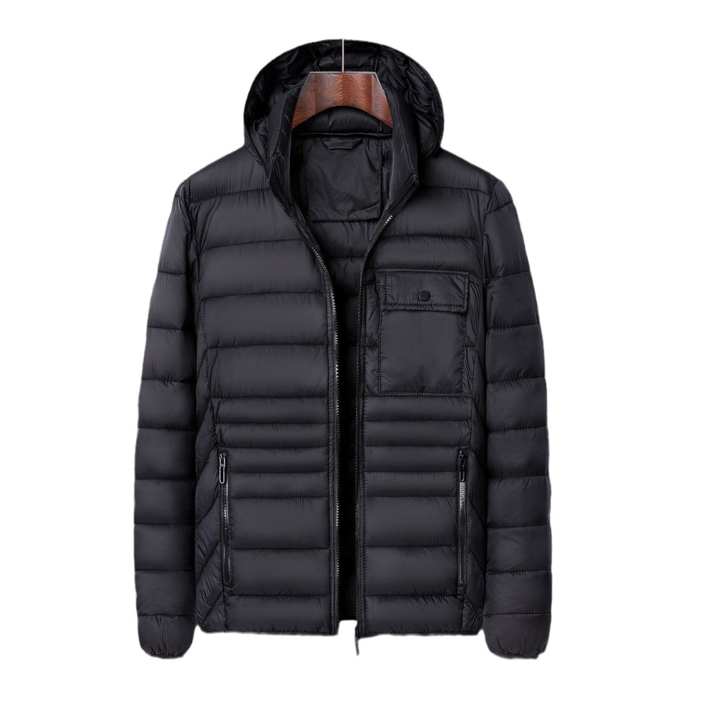 Men's Simple And Casual Ribbed Cotton Padded Jacket