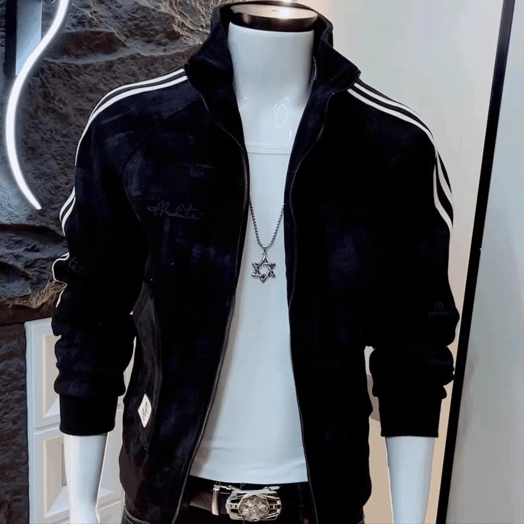 Men's High-end Fashionable Patterned Casual Long-sleeve Jacket