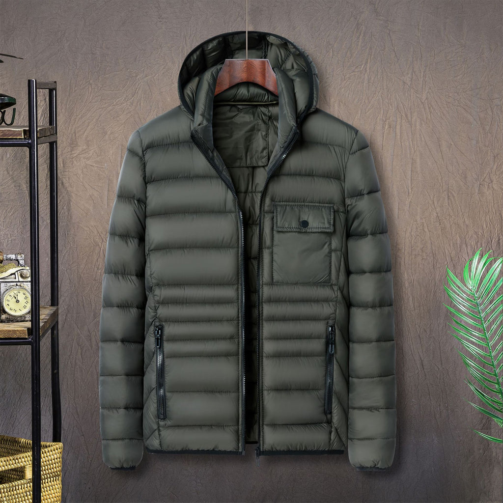 Men's Simple And Casual Ribbed Cotton Padded Jacket